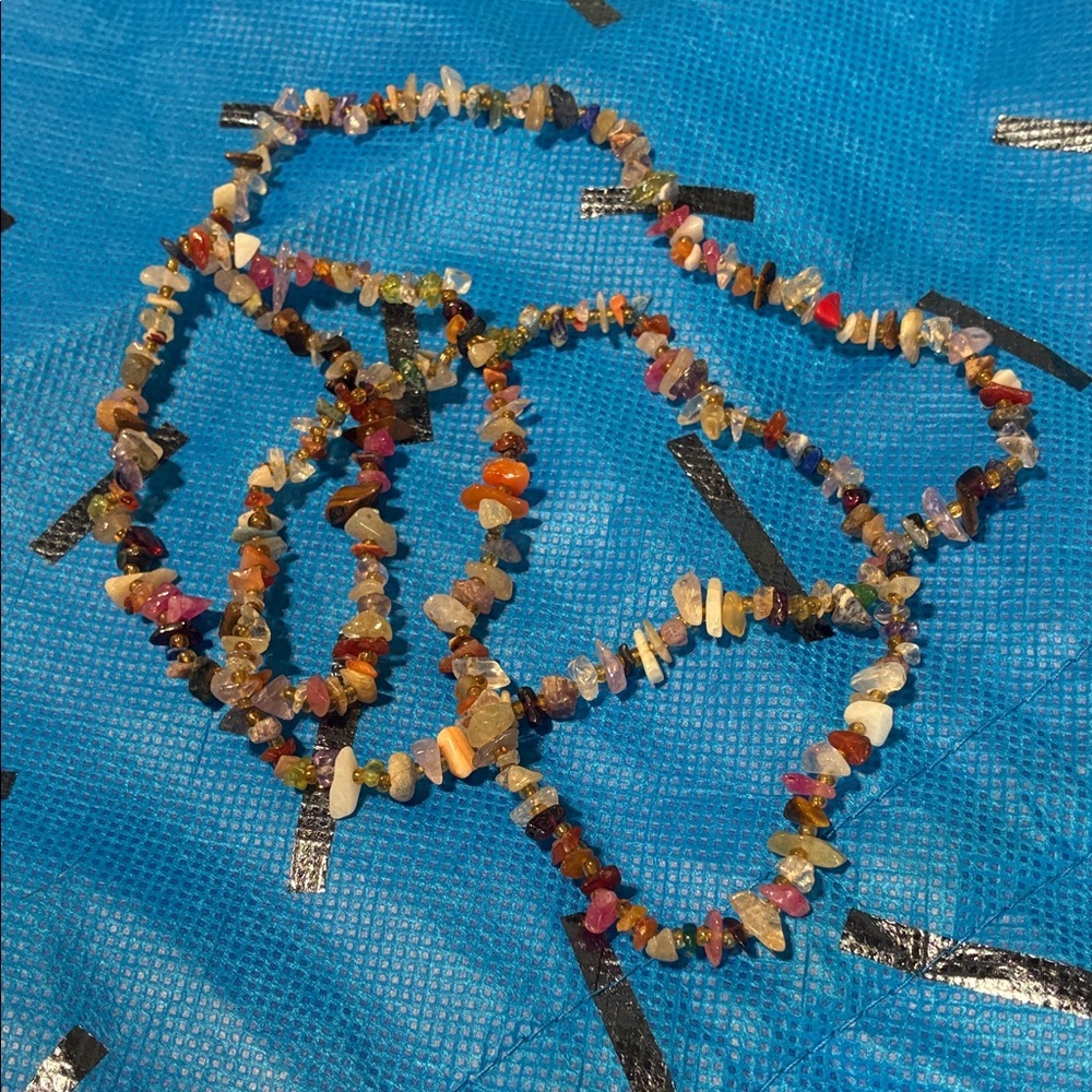 Natural Multicolored Gemstone Necklace